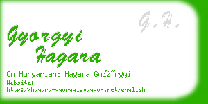 gyorgyi hagara business card